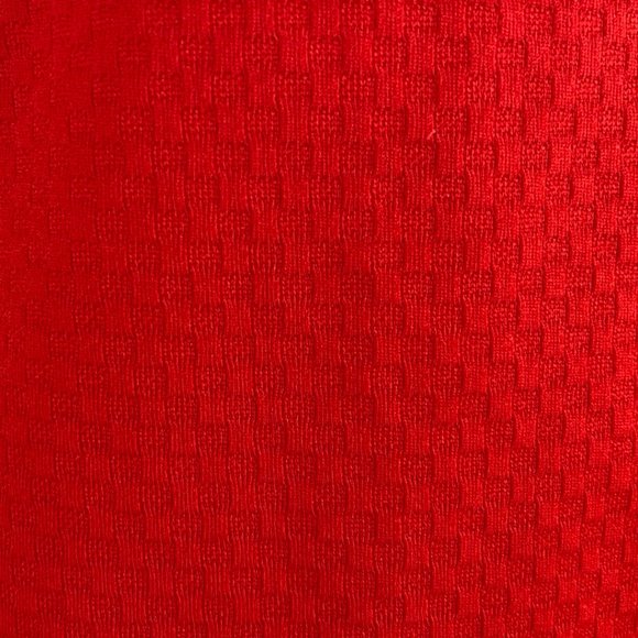 YOUARENOTALONE by H&M Dress Size Large Red Pullover Knit Deep V Back Bow Short - Picture 5 of 6